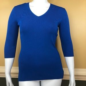 Venini 3/4 Sleeve V-Neck Top